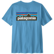Muška majica Patagonia P-6 Logo T-Shirt svijetlo plava Shore Blue