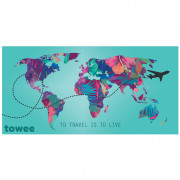 Ručnik za kupanje koji se brzo suši Towee Travel The World 80x160 cm mješavina boja TravelTheWorld