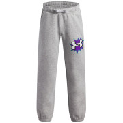 Dječje hlače Under Armour UA B Rival FLC Graphics Jgr Mod Gray Light Heather siva/bijela Mod Gray Light Heather / / White