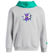 Dječja funkcionalna majica Under Armour UA B Rival FLC Graphics Hd Mod Gray Light Heather svijetlo siva Mod Gray Light Heather / Geode Green / White