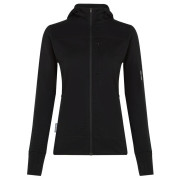 Ženska funkcionalna dukserica Icebreaker W M 300 Descender LS Zip Hoodie crna Black