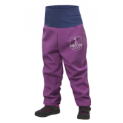 Softshell hlače za mališane s runom Unuo Softshell Ljubičasta