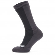 Vodootporne čarape SealSkinz Waterproof Cold Weather Mid crna/siva Black/Grey