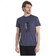 Muške funkcionalne majice Icebreaker Men Merino Core SS Tee Waschbar Wandering siva Graphite