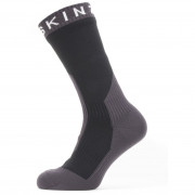 Vodootporne čarape SealSkinz WP Ext Cold Weather Mid crna/siva Black/Grey/White