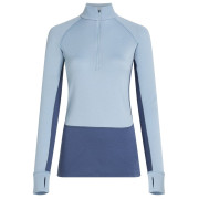 Ženska funkcionalna majica Icebreaker Wom Mer 260 ZoneKnit LS Half Zip plava/siva Dawn/Zincblu/Cb