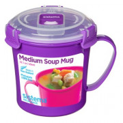 Šalica Sistema Microwave Medium Soup Mug Ljubičasta