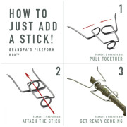 Viljuška za roštilj Light My Fire Grandpa's FireFork BIO 2-pack