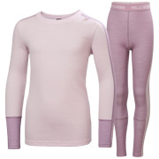 Dječji funkcionalni set Helly Hansen Jr Lifa Merino Midweight Set Purple Clay ružičasta/ljubičasta 676 Purple Clay