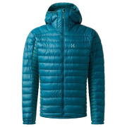 Muška jakna Haglöfs L.I.M Down Hood II svijetlo plava Deep Teal/Mountain Teal