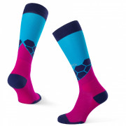 Kompresijske čarape Warg Runner W plava/ružičasta