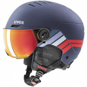 Dječja skijaška kaciga Uvex Rocket Jr. Visor tamno plava