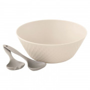Set zdjela i pribora za jelo Outwell Tulip Salad Set bijela/siva  Sand & Grey