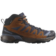 Muška obuća Salomon X Ultra 360 Leather Mid Gore-Tex plava Blue Nights / Caramel Cafe / Grisaille