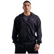 Muške funkcionalne majice dugih rukava Nebbia Zipper Hoodie with Embroidery Primal crna BLACK