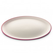Tanjur Omada SANALIVING Dinner Plate 24xh2cm bijela/crvena