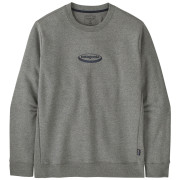 Muška dukserica Patagonia Men's '95 Oval Logo Uprisal Crew Sweatshirt siva Gravel Heather