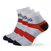 Ženske čarape Warg Trail Low Wool 3-pack siva/crvena SvSedaCernoRedCerna