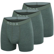 Muške bokserice MOOA MerinoSilk 4in 3-pack zelena green melange