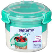 Kutija za užinu Sistema To Go Dóza na snídani s miskou a lžičkou 530 ml zelena