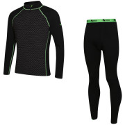 Muški funkcionalni set Zulu Merino 240 Zip Long crna/zelena Black/Green