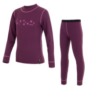 Dječji set Sensor Double Face triko+spodky vločk Ljubičasta Purple