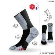 Čarape Lasting CMH siva/crna