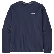 Muška majica Patagonia P-6 Logo Responsibili Tee LS tamno plava Classic Navy