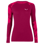 Ženska majica Salewa Cristallo Warm Amr W L/S Tee. crvena RhodoRed