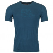 Muške funkcionalne majice Ortovox 120 Cool Tec Mtn Logo Ts M tamno plava