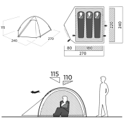Turistički šator Easy Camp Rondane 3 II.