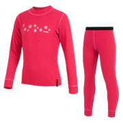 Dječji set Sensor Double Face triko+spodky vločk ružičasta Magenta