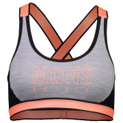 Grudnjak Mons Royale Stella X-Back Bra (2020) siva Black/GreyMarl