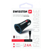 Auto adapter Swissten Car Charger + Lightning Cable