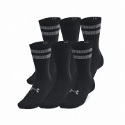Set čarapa Under Armour Essential 6Pk Crew crna Black/Black/Castlerock