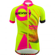 Dječji biciklistički dres Silvini Tanaro žuta/ružičasta NeonPink