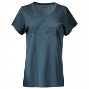 Ženska majica Bergans Graphic Wool W Tee tamno plava