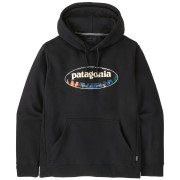 Muška dukserica Patagonia Men's '95 Oval Logo Uprisal Hoody crna Black: Kaleido