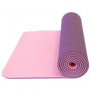 Podnica Yate Yoga Mat dvoslojni TPE tamno ljubičasta/ružičasta
