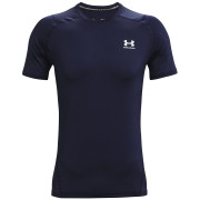 Muška majica Under Armour HG Armour Fitted SS tamno plava MidnightNavy//White