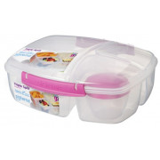 Kutija za ručak Sistema Triple Split Lunch 2L ružičasta