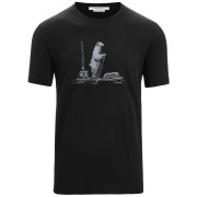 Muške funkcionalne majice Icebreaker Men Tech Lite II SS Tee Polar Paddle crna