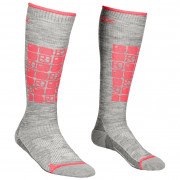 Ženske čarape Ortovox W's Ski Compression Socks siva/žuta GrayBlend