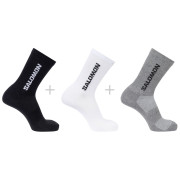 Čarape Salomon Everyday Lite Crew 3-Pack crna/siva White / Black / Frost Gray