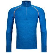 Muške funkcionalne majice dugih rukava Ortovox 230 Competition Zip Neck plava JustBlue