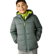 Dječja zimska jakna Regatta Junior Hooded Marizion Dark Forrest Green kaki Dark Forrest (Wild Lime)