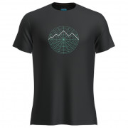 Muške funkcionalne majice Icebreaker Men Merino 125 Cool-Lite™ Sphere III SS Tee Vision Grid crna