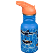 Dječja boca Klean Kanteen Kid Classic Narrow 12oz (w/Flip Seal Sport Cap) plava sharks in shades