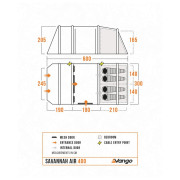 Obiteljski šator Vango Savannah Air 400 Package