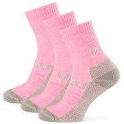 Čarape Zulu Bambus Trek W 3-pack svijetlo ružičasta